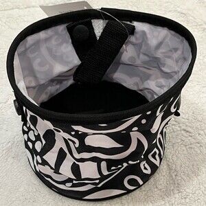 Thirty-One Oh Snap Bin Black Playful Parade NEW RETIRED Black & White Paisley